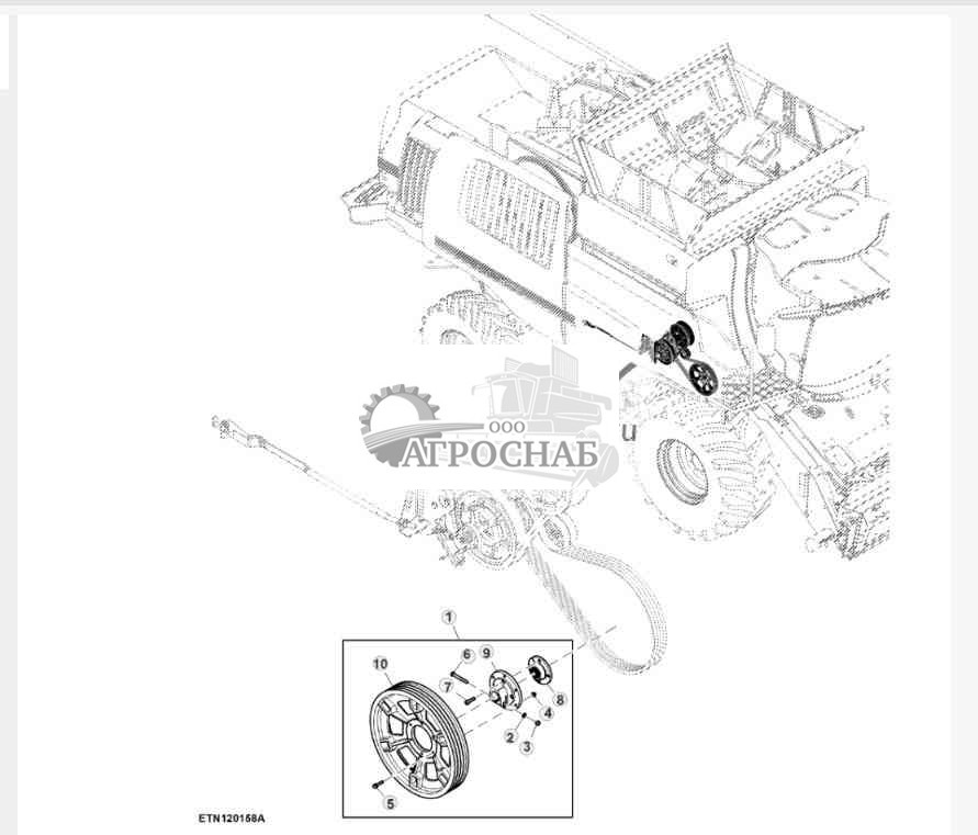 Привод неподвижного цилиндра 